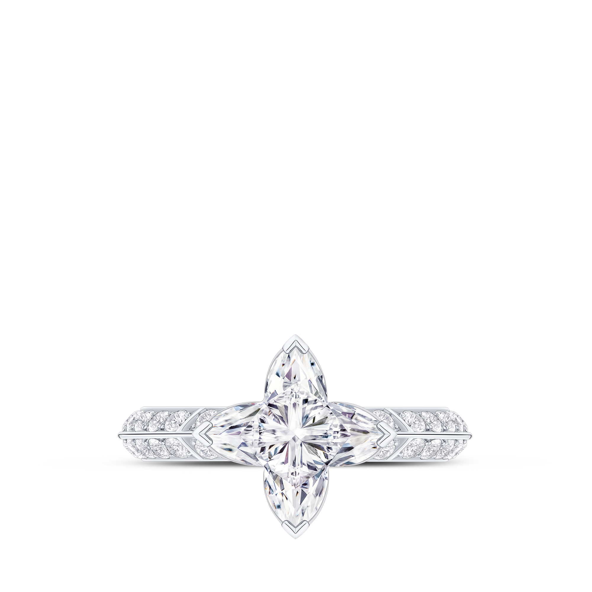 Louis Vuitton シルバーリング ダイヤ装飾 Louis Vuitton シルバーリング ダイヤ装飾 ファインジュエリー
